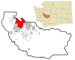 Pierce County Washington Incorporated and Unincorporated areas Tacoma Highlighted